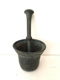 ANTICO MORTAIO IN BRONZO H11XD12 CM C/PESTELLO