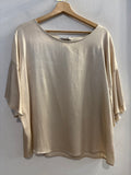 MAGLIA CANNELLA TG48 BEIGE DORATO