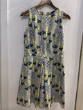 ABITO SPORTMAX TG44 BIANCO FANTASIA GIALLO/BLU