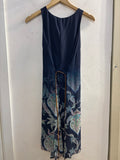 ABITO DESIGUAL TGS BLU FANTASIA C/CINTURINO INTRECCIATO