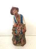 PESCIVENDOLO IN CERAMICA CALTAGIRONE H20XL8XP8 CM ( CON IMPERFEZIONE )