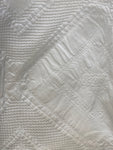 COPRILETTO SINGOLO IN COTONE BIANCO C/RICAMO