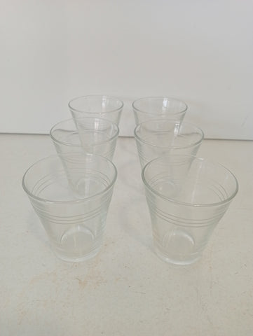 6 BICCHIERI IN VETRO VINTAGE