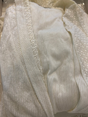 VESTAGLIA DONNA MIS.5 A COSTINE BIANCO