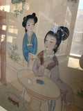 QUADRO ORIENTALE PITTURA SU SETA H60XL70 CM
