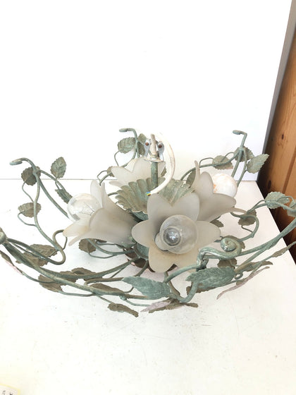 PLAFONIERA 4 LUCI DECORO FLOREALE H15XDIAMETRO39 CM