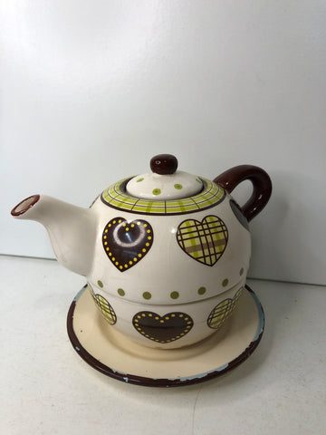 TAZZA TISANIERA + PIATTO IN CERAMICA H10XDIAMETRO3 CM