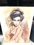 OLIO SU TELA FIGURA DI DONNA H70X50 CM