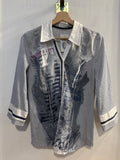 CAMICIA BONITA TG42 BLU/GRIGIO/BIANCO