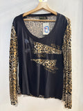 MAGLIA KRIZIA TGL NERO/MACULATO C/PAILETTES