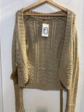 GIACCA CARDIGAN ESPRIT TGM BEIGE TRAFORATO