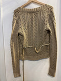 GIACCA CARDIGAN ESPRIT TGM BEIGE TRAFORATO