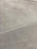 LENZUOLO SINGOLO IN COTONE BIANCO C/RICAMO ANGELI+FEDERA