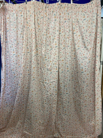 COPPIA TENDE L260X250CM ROSA C/STAMPA FIORI