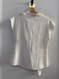 MAGLIA ZARA TGXS BIANCO NODO
