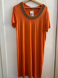 ABITO AKUA TG42/44 ARANCIO C/APPLICAZIONI