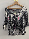 MAGLIA SARAH COLE TG.XL NERA/ROSA C/STRASS