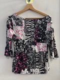 MAGLIA SARAH COLE TG.XL NERA/ROSA C/STRASS