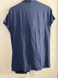 BLUSA+PANTALONE LARGO F.RUBINO TG46 BLU(PARI AL NUOVO)