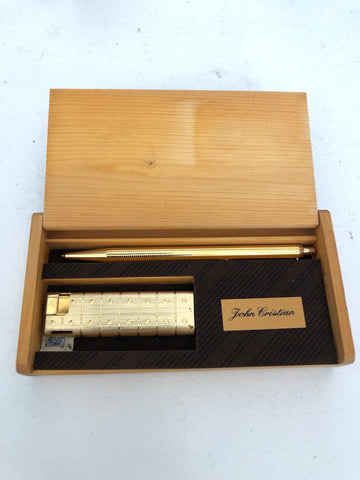 COFANETTO JOHN CRISTIAN ACCENDINO C/PENNA A SFERA