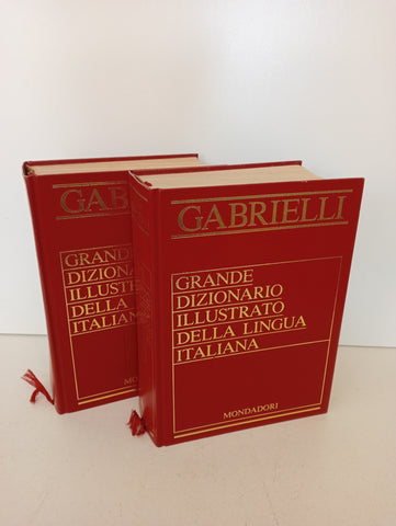COPPIA VOLUMI GRANDE DIZIONRIO ILLUSTRATO DELLA LINGUA ITALIANA - GABRIELLI