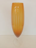 VASO BICCHIERE IN VETRO TRASPARENTE/AMBRATO H46CM D11CM