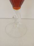 VASO BICCHIERE IN VETRO TRASPARENTE/AMBRATO H46CM D11CM