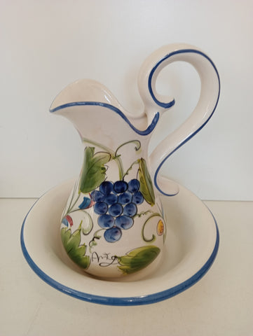 CARAFFA + BACINELLA IN CERAMICA