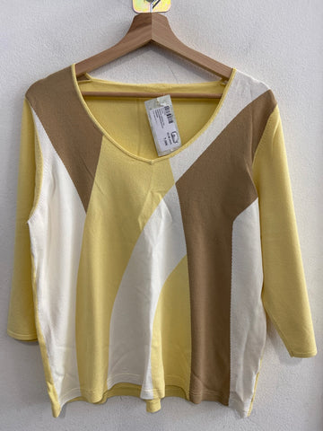 MAGLIA DONNA TGL GIALLO/BEIGE/BIANCO VISCOSA