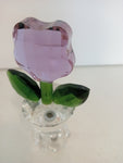 FIORE CON VASO IN VETRO H10XL5XP3 CM ( CON IMPERFEZIONE )
