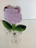 FIORE CON VASO IN VETRO H10XL5XP3 CM ( CON IMPERFEZIONE )