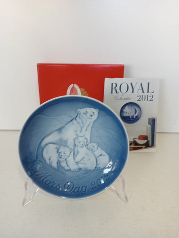 PIATTO MORS DAG 2012 PORCELLANA BING & GRONDAHL H4XDIAMETRO14 CM