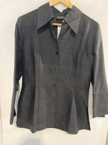 CAMICIA LUISA SPAGNOLI TG42 IN SETA NERO