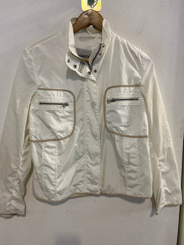 GIUBBINO GEOX TG42 BIANCO IMPERMEABILE