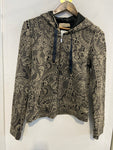 FELPA JUST FOR YOU MILANO TGM NERO/BEIGE RICAMATO