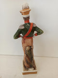 SOLDATO IN PORCELLANA CAPODIMONTE BRUNO MERLI H25XL5XP5 CM