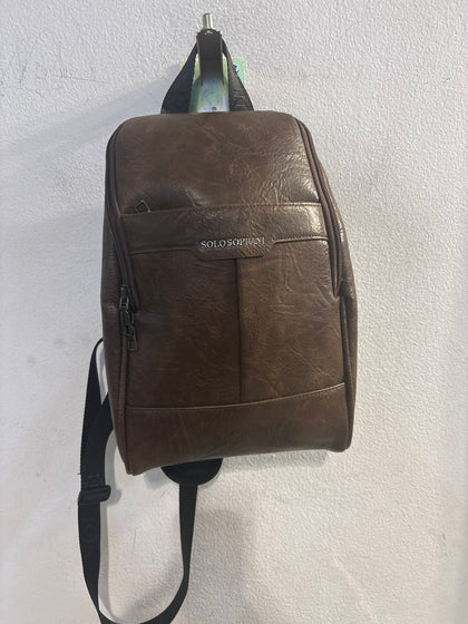 MARSUPIO SOLO SOPRANI IN ECOPELLE MARRONE