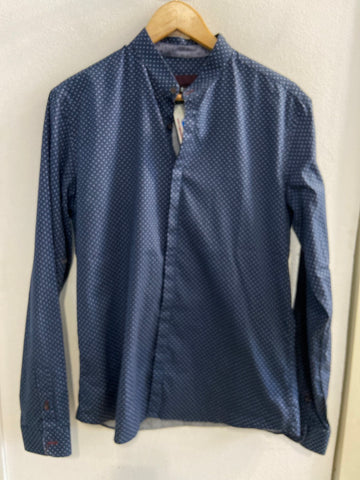 CAMICIA UOMO ALLA COREANA TGL BLU FANTASIA