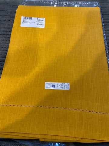 ASCIUGAMANO+OSPITE IN LINO GIALLO SENAPE