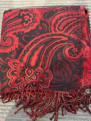 SCIARPA DONNA ROSSO FANTASIA