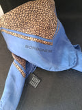 FOULARD STRIZZACOLLO BORBONESE IN SETA BLU FANTASIA