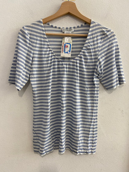 MAGLIA GRANSASSO TG44 A RIGHE AZZURRO/BIANCO