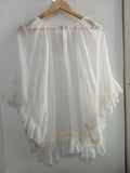 MAGLIA CRISTINAEFFE TG48 BIANCO VELATO C/RICAMO