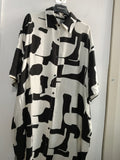 ABITO CAMICIA DONNA TGM/L BIANCO/NERO FANTASIA