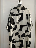 ABITO CAMICIA DONNA TGM/L BIANCO/NERO FANTASIA