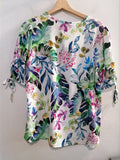 MAGLIA LINK TGM BIANCO FANTASIA FOGLIE