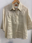 CAMICIA SILMAR TGM LINO BEIGE C/STRASS DONNA
