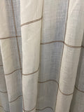 TENDA L380X240CM LINO PANNA A QUADRI MARRONE