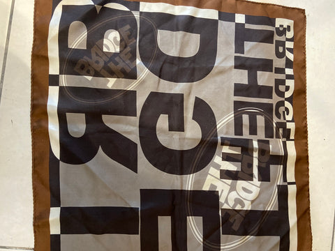 FOULARD THE BRIDGE IN SETA MARRONE FANTASIA