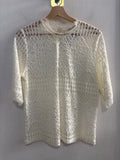 MAGLIA ZARA TGL IN PIZZO BIANCO DONNA